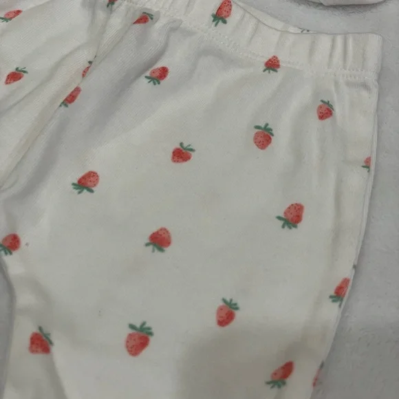 Carter's White and Red Strawberry Print set - Picture 7 of 7